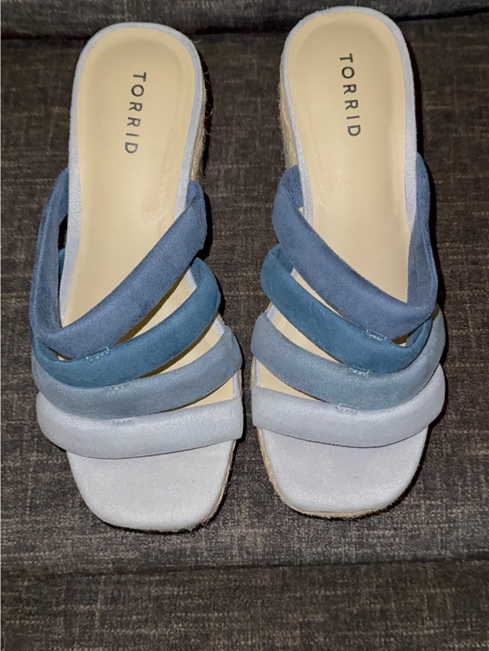 torrid Blue Ombre Strappy Slide Mules